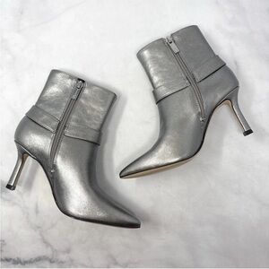 Jessica Simpson Metallic Silver Ankle Booties